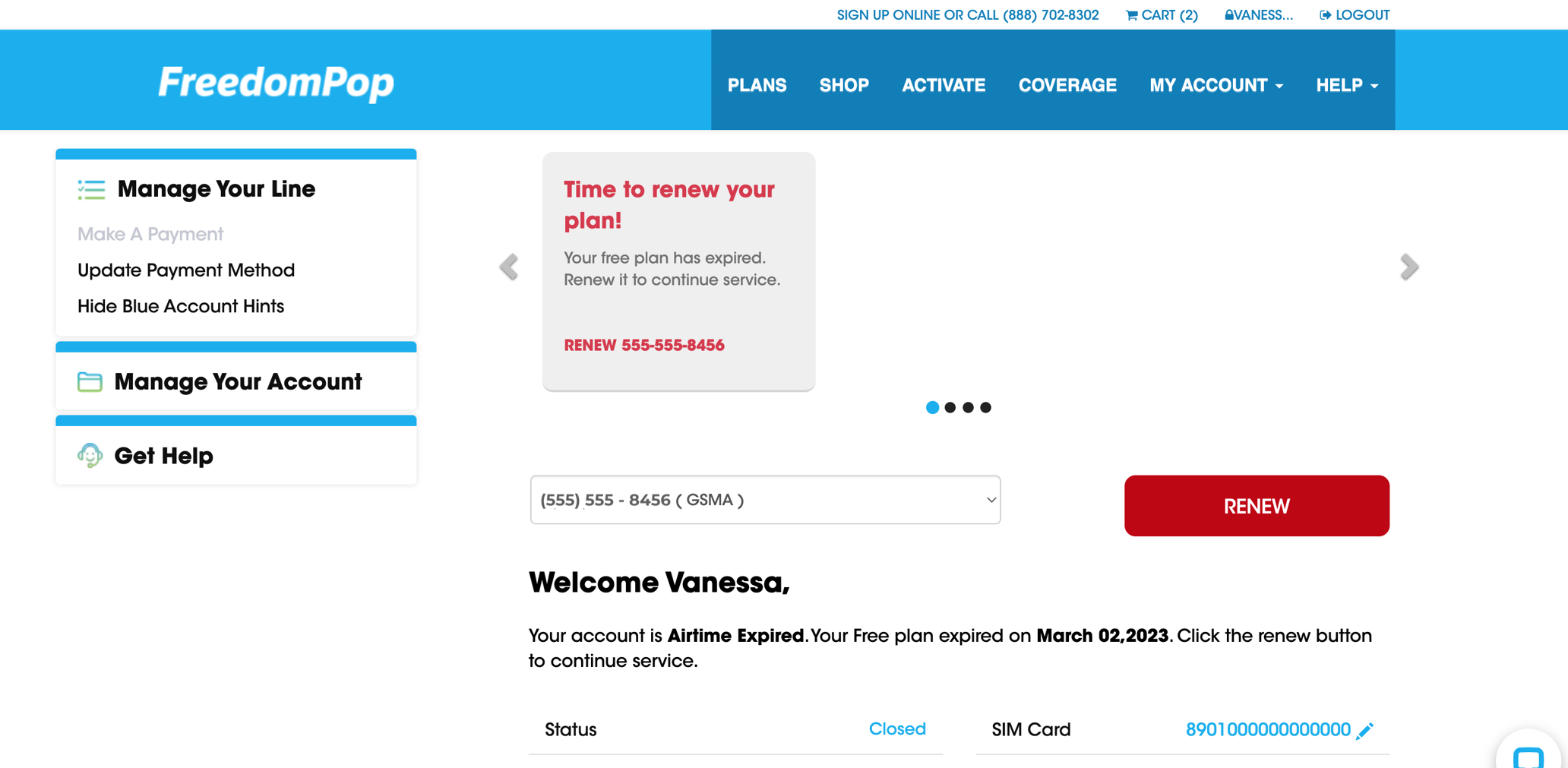 Renewing your Freemium free plan